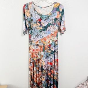 Soft Surroundings Nanette floral maxi dress size petite medium